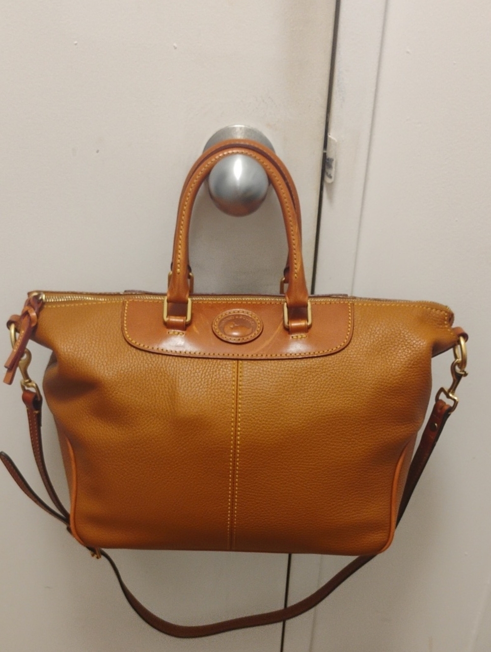 Dooney&burke Leather Shoulder Tote with Removable Strap